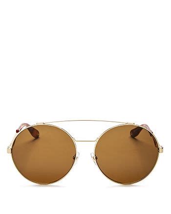 Women's Double Brow Bar Oversized Round Sunglasses, 60mm